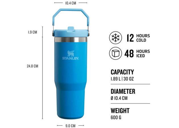 Stanley Iceflow Flip Straw Azure 0,89L